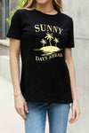 Simply Love Full Size SUNNY DAYS AHEAD Graphic Cotton Tee Women's T-Shirts - Tophatter Daily Deals