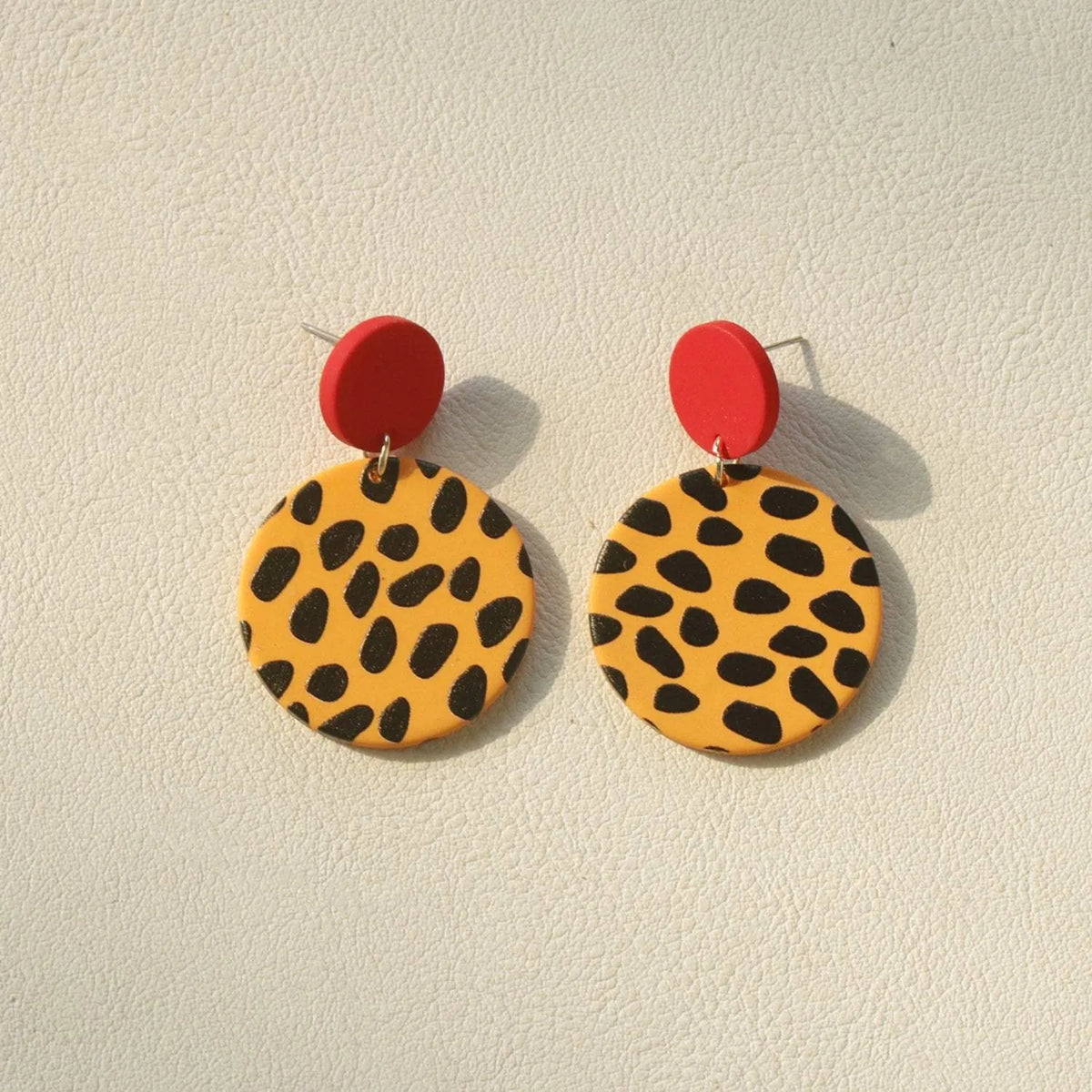 Contrast Geometric Acrylic Dangle Earrings Mustard One Size Earrings - Tophatter Daily Deals