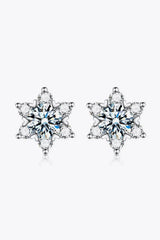 2 Carat Moissanite Floral Stud Earrings Moissanite - Tophatter Daily Deals