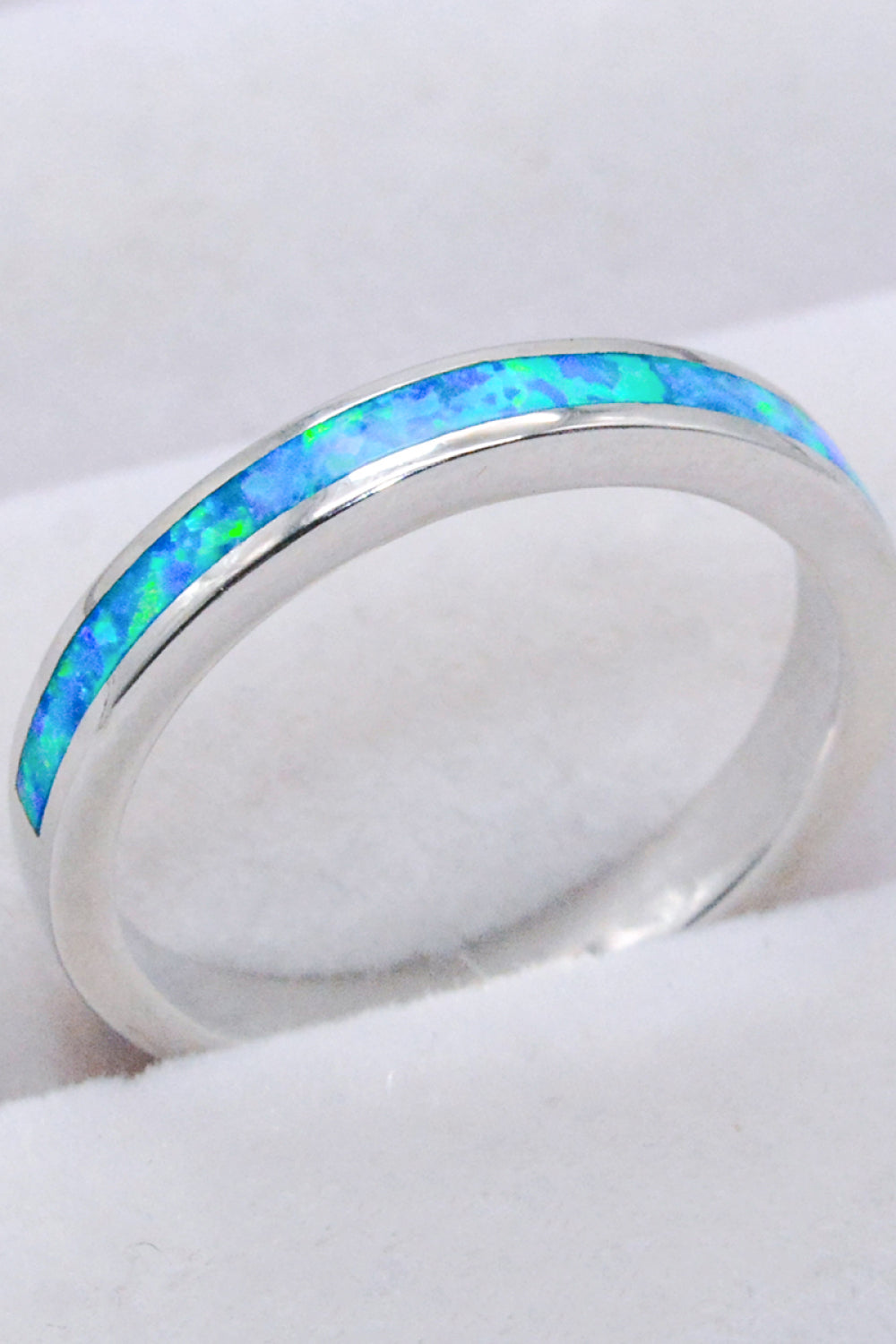925 Sterling Silver Opal Ring in Sky Blue - Tophatter Shopping Deals - Electronics, Jewelry, Auction, App, Bidding, Gadgets, Fashion