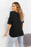 BOMBOM At The Fair Animal Textured Top in Black Blouses - Tophatter Daily Deals