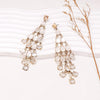 Alloy & Rhinestone Teardrop Earrings White One Size Earrings - Tophatter Daily Deals