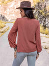 Swiss Dot V-Neck Blouse Blouses - Tophatter Daily Deals