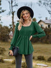 Puff Sleeve Pleated Blouse Blouses - Tophatter Daily Deals