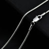 19.7" Snake Chain 925 Sterling Silver Necklace Necklaces - Tophatter Daily Deals