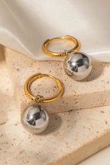 18K Gold-Plated Copper Ball Drop Earrings Earrings - Tophatter Daily Deals