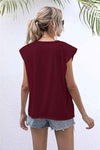 Round Neck Cap Sleeve Tee Women's T-Shirts - Tophatter Daily Deals