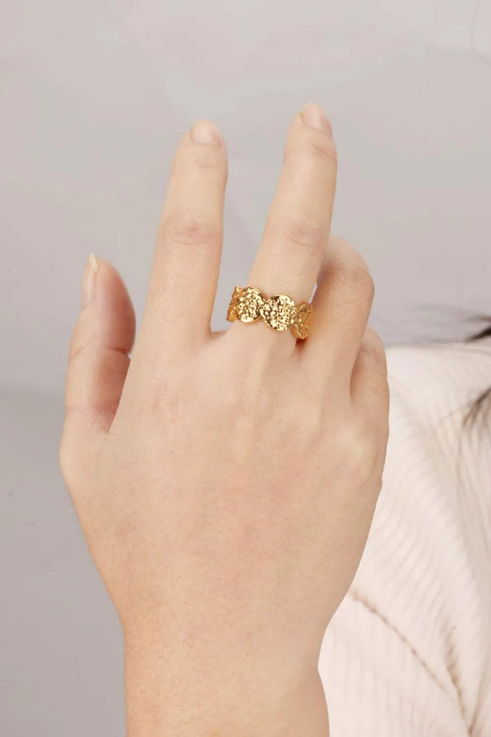 Hammered Copper Ring Rings - Tophatter Daily Deals