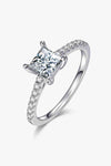 1.21 Carat Moissanite 925 Sterling Silver Side Stone Ring Moissanite - Tophatter Daily Deals