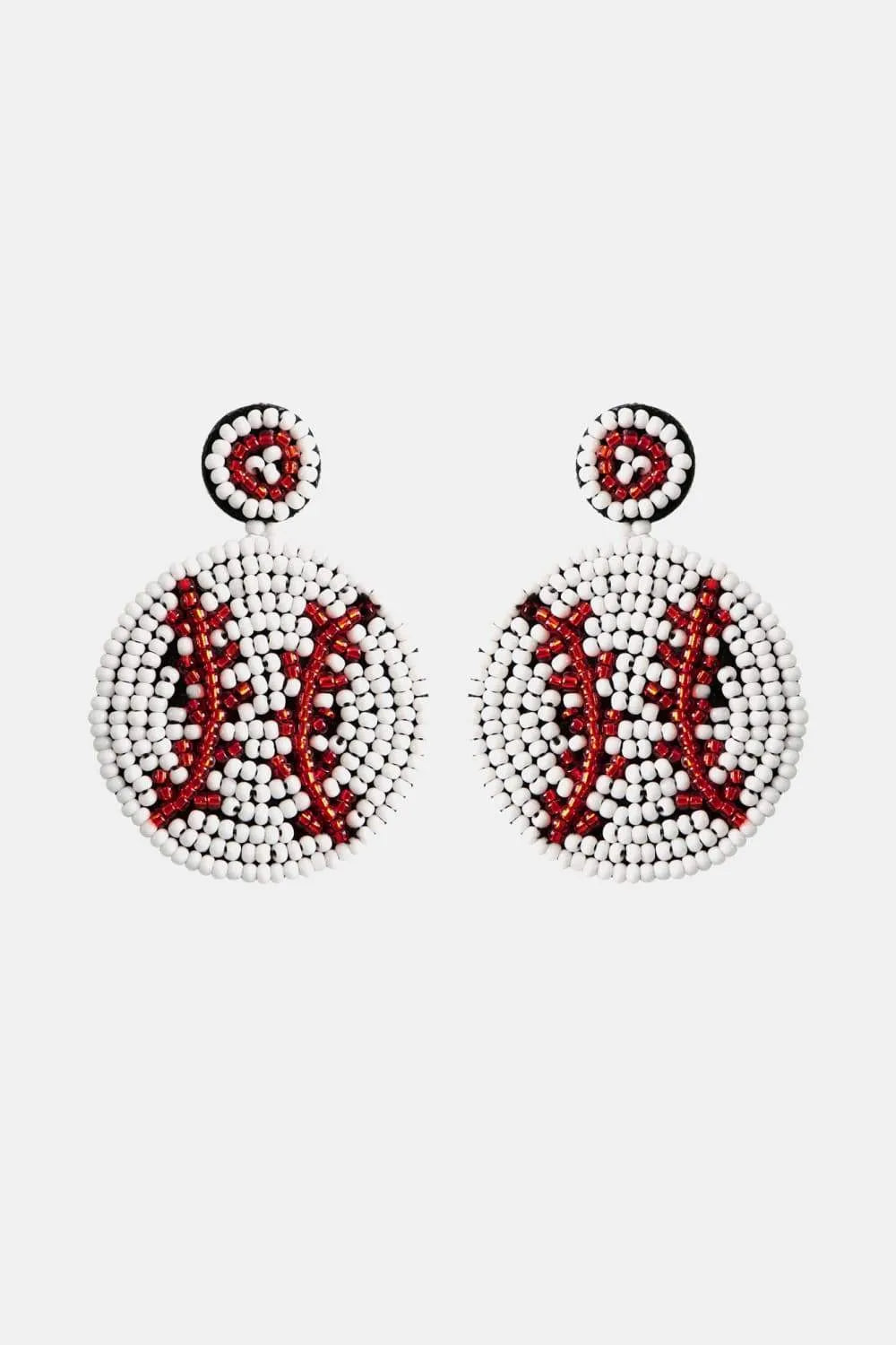 Round Shape Dangle Earrings Deep Red One Size Earrings - Tophatter Daily Deals