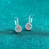 1 Carat Moissanite 925 Sterling Silver Earrings Moissanite - Tophatter Daily Deals