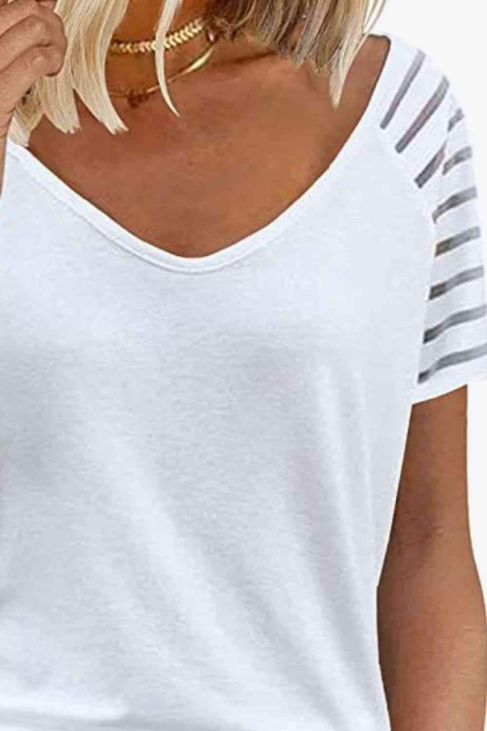 V-Neck Raglan Sleeve Tee Women's T-Shirts - Tophatter Daily Deals