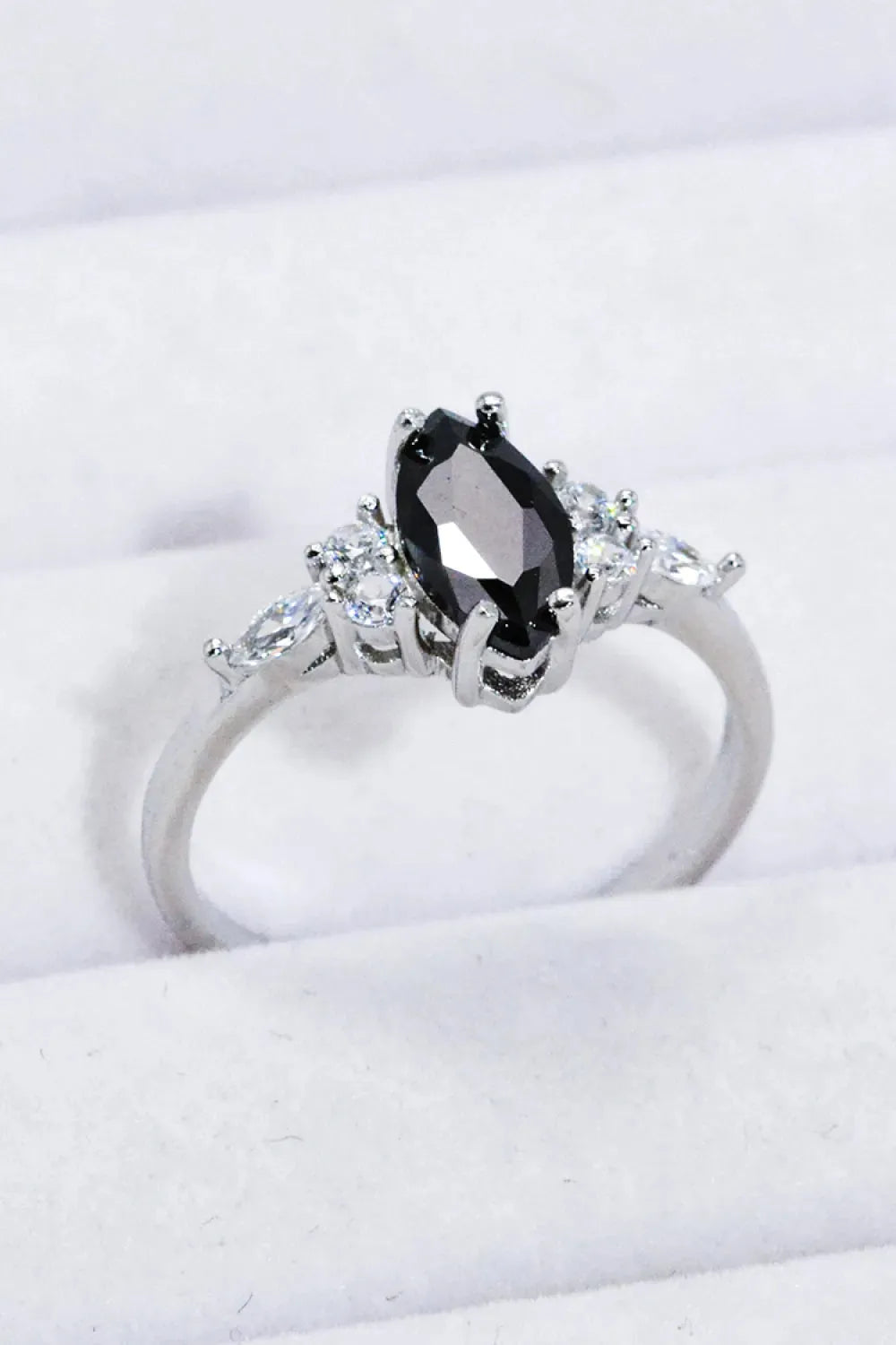 925 Sterling Silver Black Agate Ring Rings - Tophatter Daily Deals