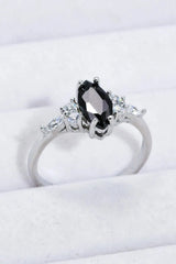 925 Sterling Silver Black Agate Ring Rings - Tophatter Daily Deals