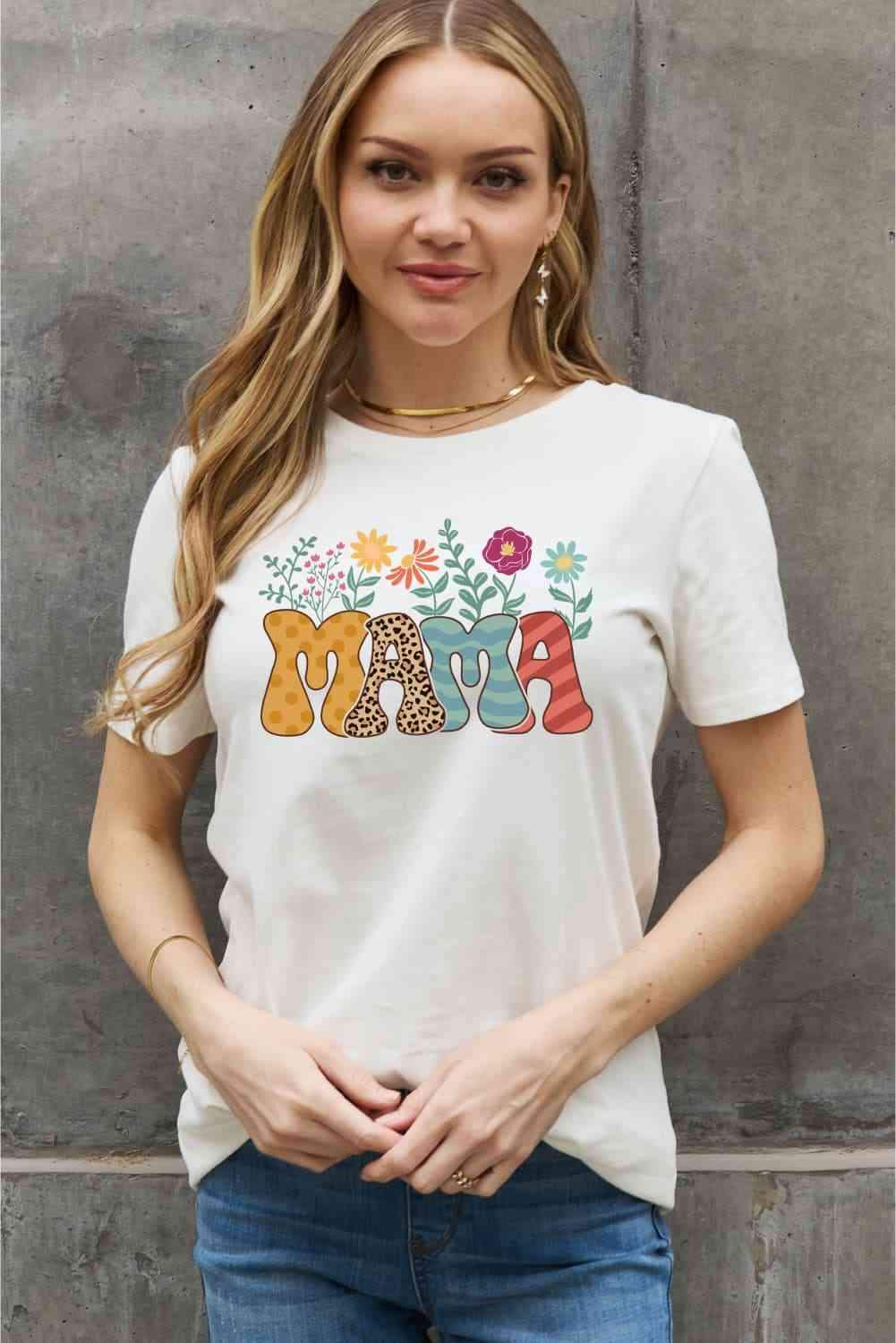 Simply Love Full Size MAMA Graphic Cotton Tee Women's T-Shirts - Tophatter Daily Deals