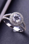 Shiny and Chic 1 Carat Moissanite Ring Silver Moissanite - Tophatter Daily Deals