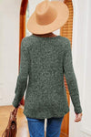 Eyelet Ribbed Round Neck Long Sleeve T-Shirt Women's T-Shirts - Tophatter Daily Deals