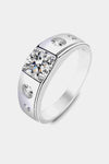 1 Carat Moissanite 925 Sterling Silver Ring Silver Moissanite - Tophatter Daily Deals