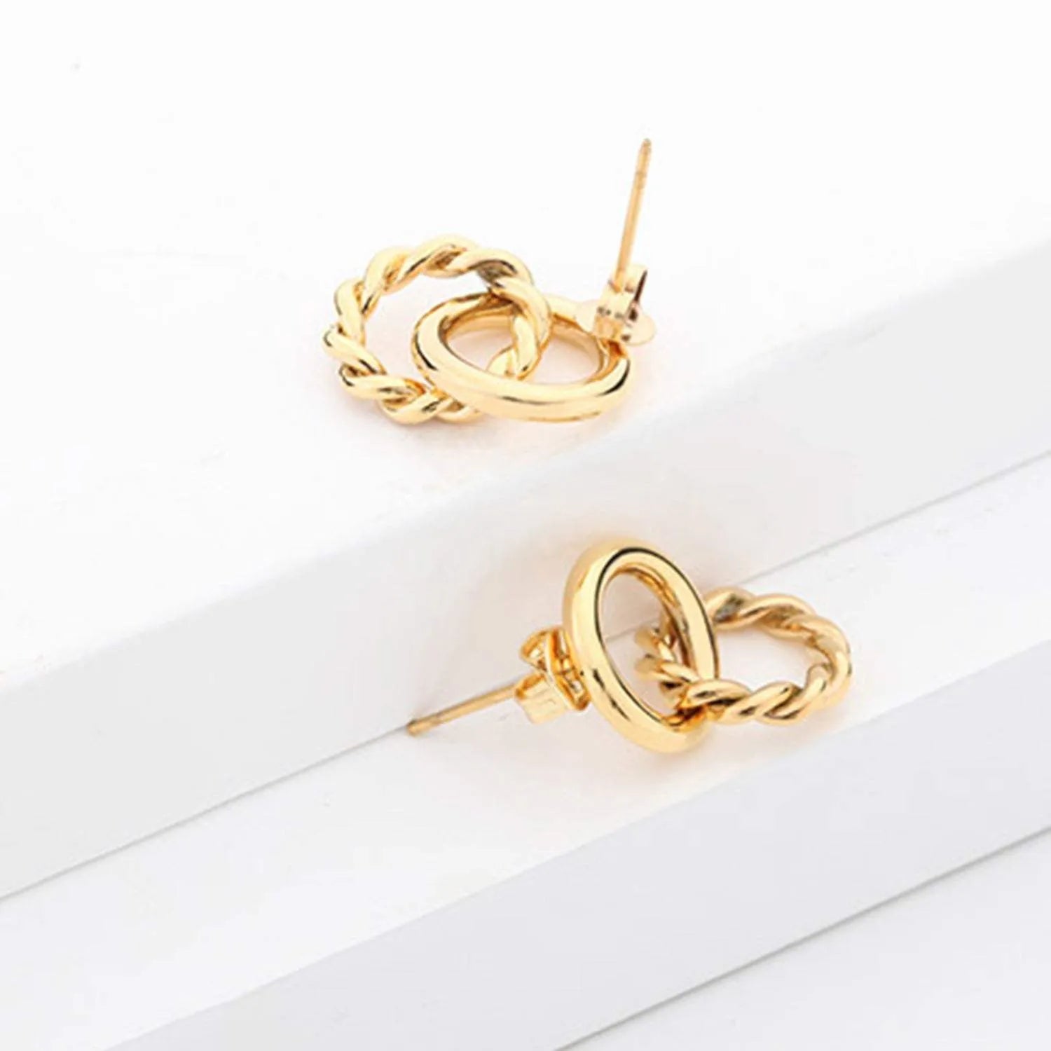 Copper Double-Hoop Earrings Earrings - Tophatter Daily Deals