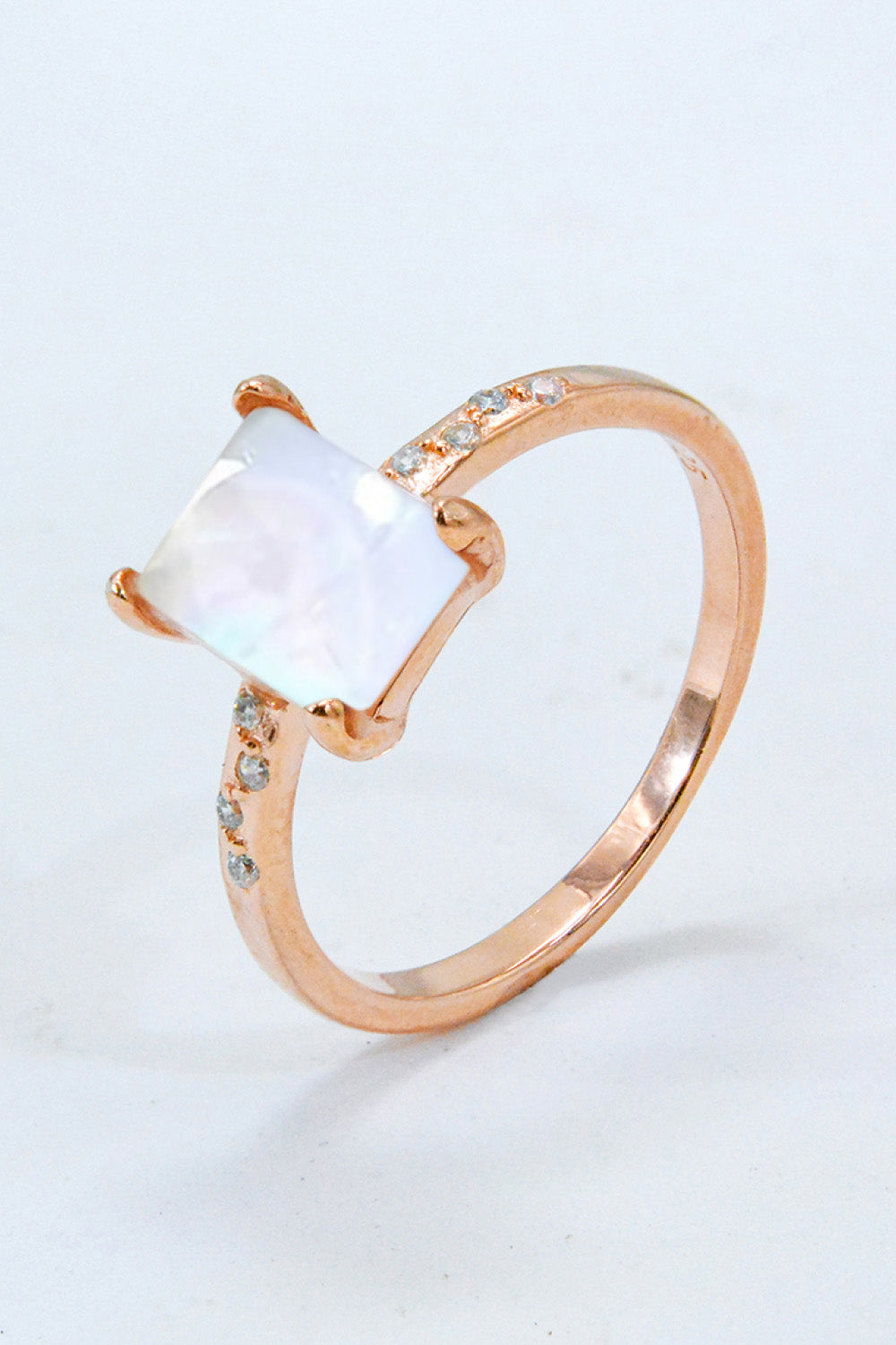 Square Moonstone Ring - Tophatter Deals