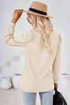 Square Neck Puff Sleeve Blouse Blouses - Tophatter Daily Deals