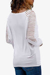 V-Neck Long Raglan Sleeve Top - Tophatter Deals