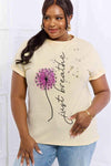 Simply Love Full Size JUST BREATHE Graphic Cotton Tee Women's T-Shirts - Tophatter Daily Deals