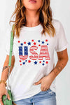 USA Star and Stripe Graphic Tee Women's T-Shirts - Tophatter Daily Deals