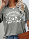 CAMPING WITH MY FAVORITE GNOMIES Graphic Tee Women's T-Shirts - Tophatter Daily Deals