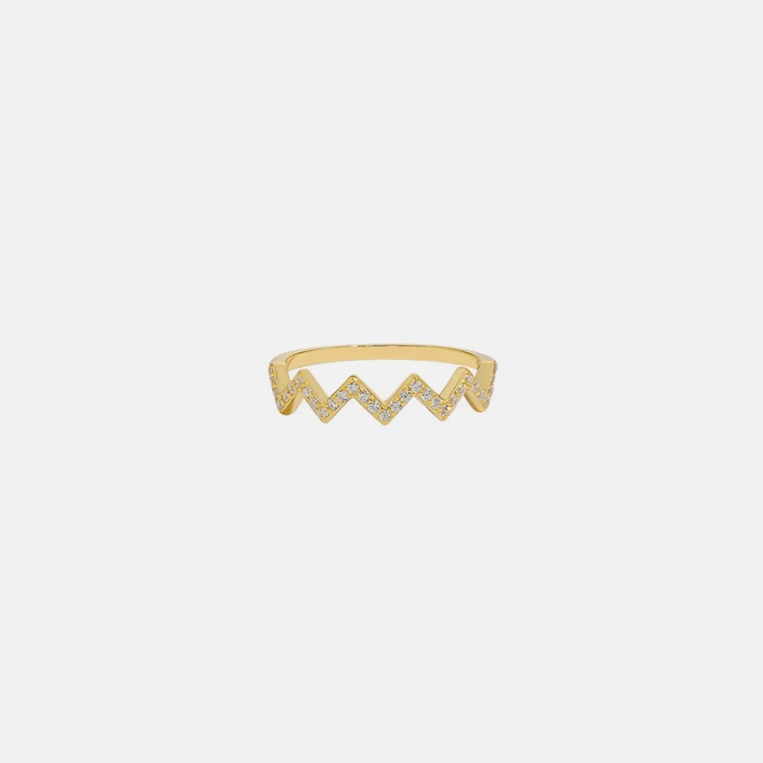 Wave Shape 925 Sterling Silver Ring Gold Rings - Tophatter Daily Deals