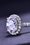 2 Carat Moissanite Platinum-Plated Ring Moissanite - Tophatter Daily Deals