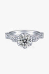 Adored 1 Carat Moissanite 925 Sterling Silver Ring Moissanite - Tophatter Daily Deals