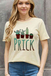 Simply Love Full Size PRICK Graphic Cotton Tee Ivory Women's T-Shirts - Tophatter Daily Deals