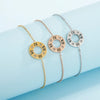 Stainless Steel Pierced Rhinestone Bracelet Bracelets - Tophatter Daily Deals