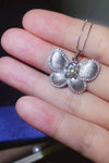 1 Carat Moissanite Butterfly Pendant Necklace Moissanite - Tophatter Daily Deals