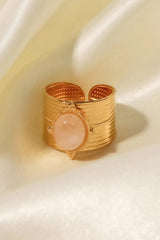18K Gold-Plated Wide Open Ring Rings - Tophatter Daily Deals
