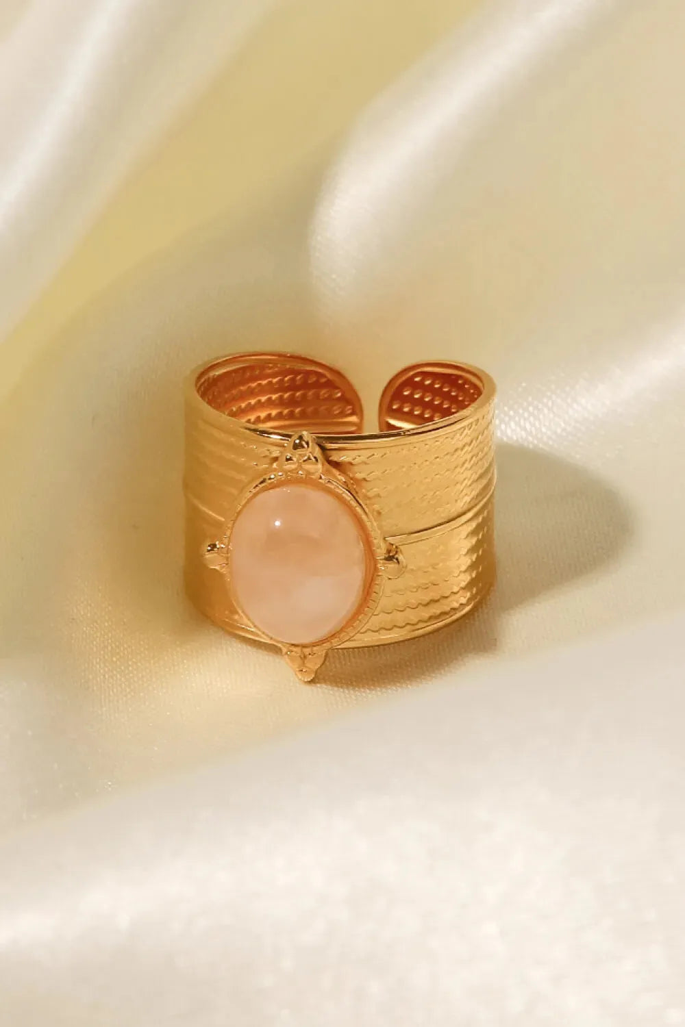 18K Gold-Plated Wide Open Ring Rings - Tophatter Daily Deals