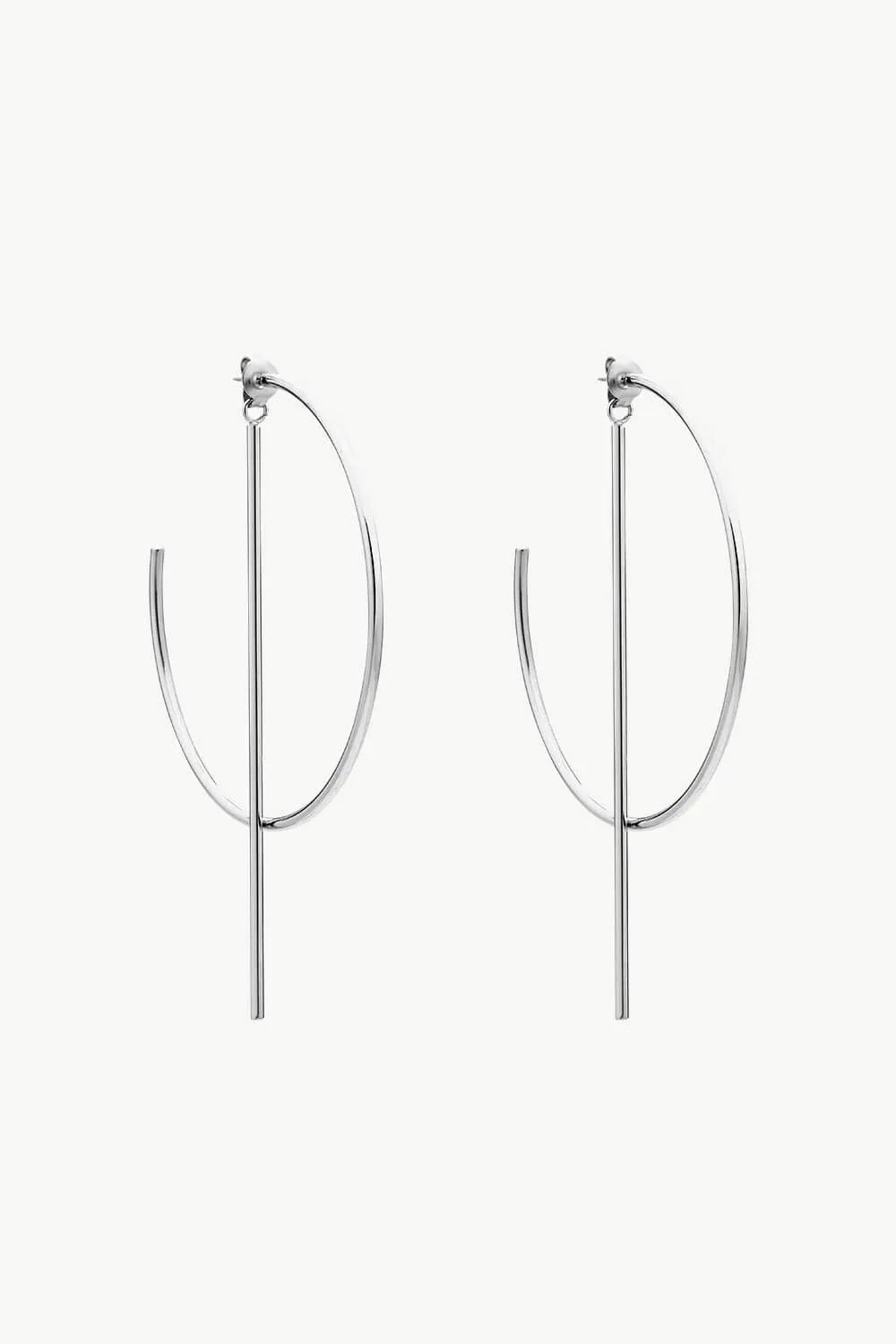 C-Hoop Stainless Steel Earrings Earrings - Tophatter Daily Deals