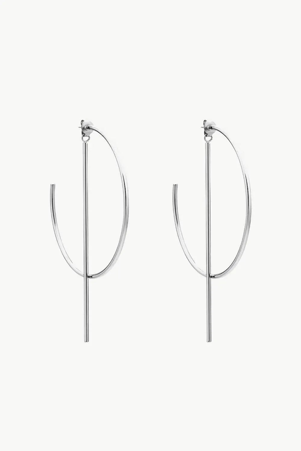 C-Hoop Stainless Steel Earrings Earrings - Tophatter Daily Deals