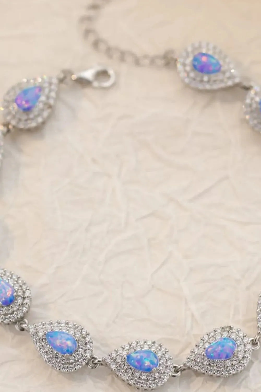 925 Sterling Silver Opal Bracelet Opal - Tophatter Daily Deals