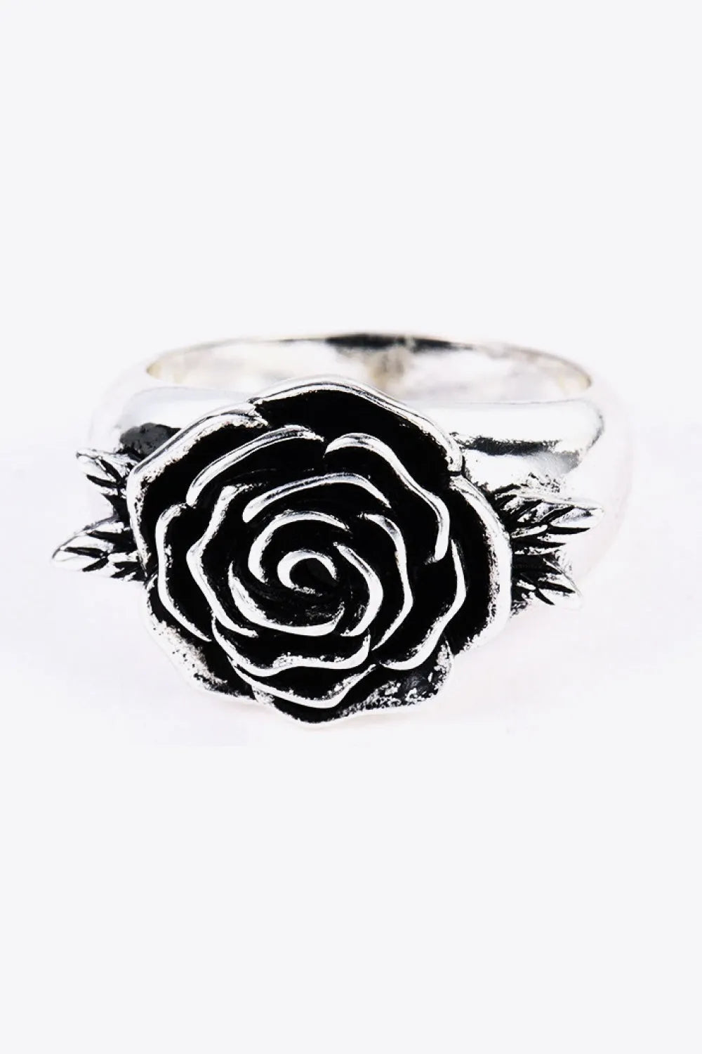 Rose 18K Silver-Plated Ring Rings - Tophatter Daily Deals