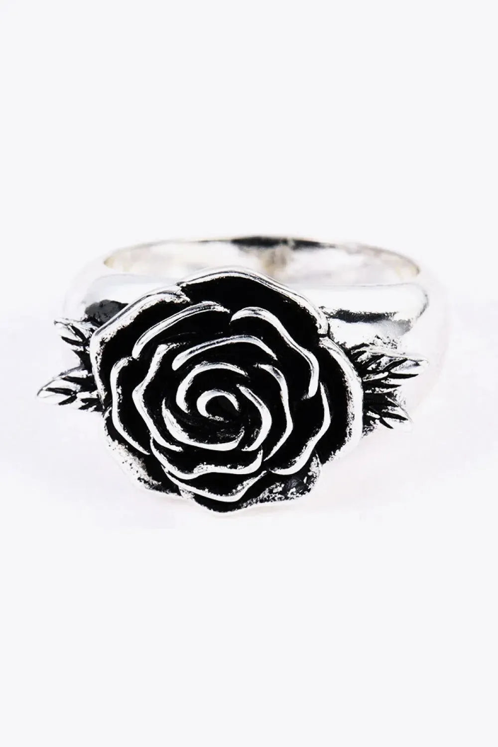 Rose 18K Silver-Plated Ring Rings - Tophatter Daily Deals