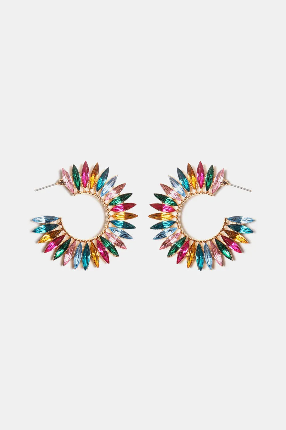 Zinc Alloy Acrylic C-Hoop Earrings Style A One Size Earrings - Tophatter Daily Deals