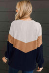 Chevron Print Drop Shoulder Top Blouses - Tophatter Daily Deals