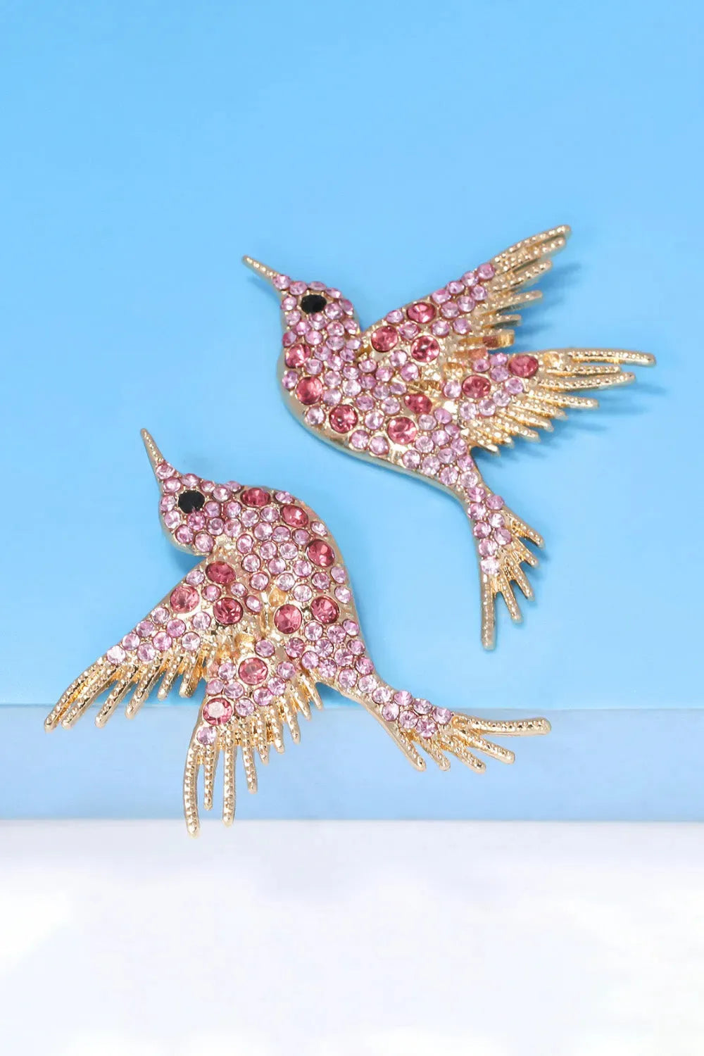 Bird Shape Zinc Alloy Frame Glass Stone Dangle Earrings Earrings - Tophatter Daily Deals