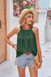 Grecian Neck Sleeveless Top Blouses - Tophatter Daily Deals