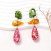 Alloy & Resinous Dangle Earrings Multicolor One Size Earrings - Tophatter Daily Deals