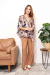 Sew In Love Full Size Angel Sleeve Top with Wrap Tie Body Blouses - Tophatter Daily Deals
