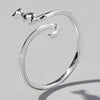 Cat Shape 925 Sterling Silver Ring Rings - Tophatter Daily Deals