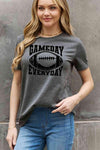 Simply Love Full Size GAMEDAY EVERYDAY Graphic Cotton Tee Women's T-Shirts - Tophatter Daily Deals